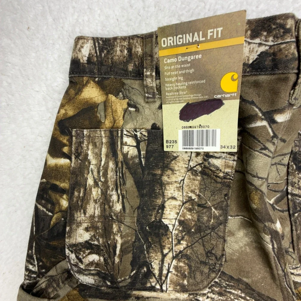 Carhartt Realtree Xtra Camo Dungaree Pants Mens 34x32 B235 977 NWT NOS
